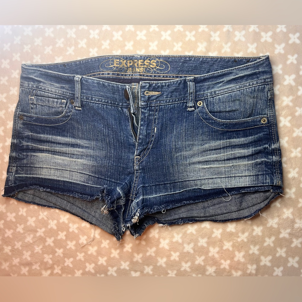 Express Distressed Denim Shorts